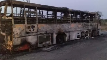 Narrow escape for 40 as Telangana RTC electric bus catches fire