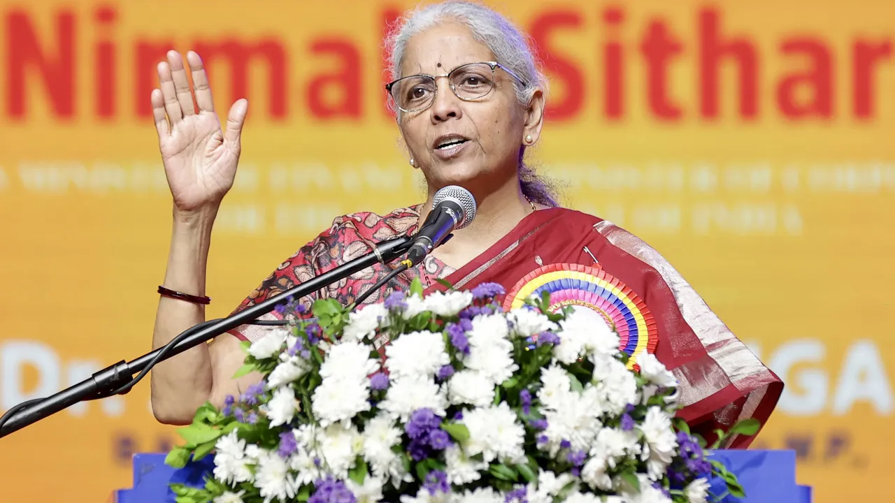 Congress-NDA row over video clip of interruption to FM Sitharaman's speech in Andhra Pradesh