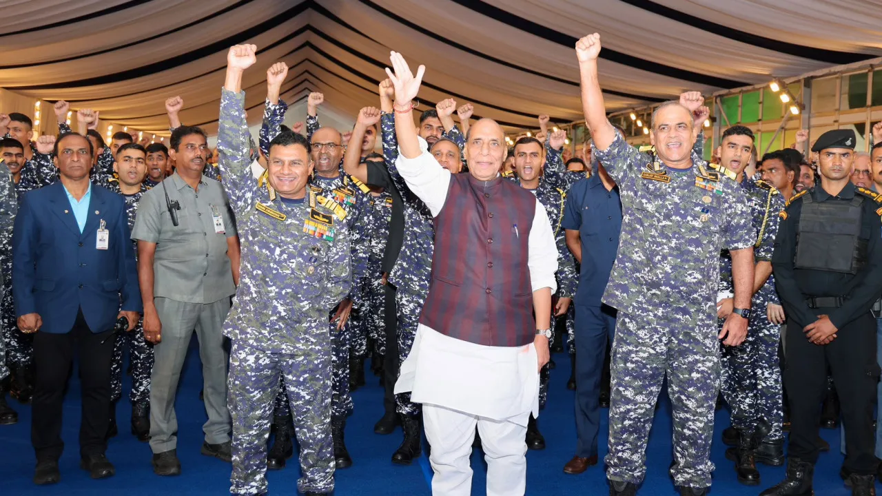 Rajnath Singh attends Barakhana at Eastern Naval Command, lauds Navy personnel