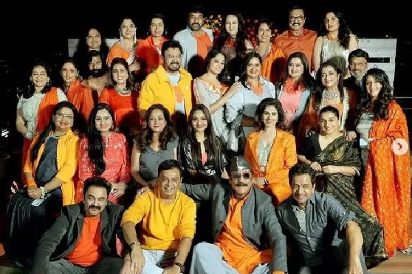 Chiranjeevi Meenakshi Sheshadri Anil Kapoor Tina Ambani Venkatesh party together at Jackie Shroffs home See pics