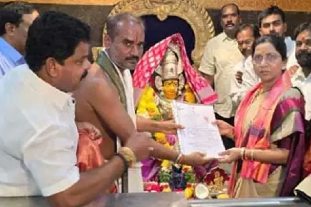 Worships for BJP leader Etela Rajender nomination papers