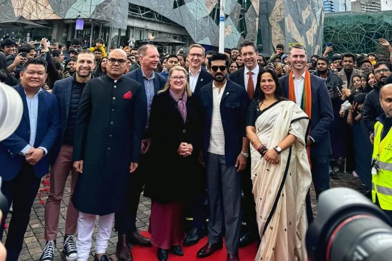 Ram Charan attends flag hoisting event held at Fed Square in Melbourne city