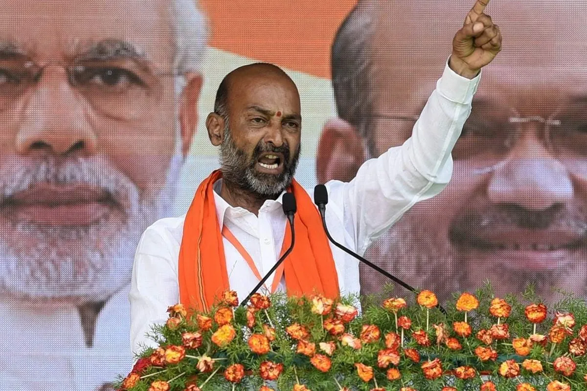 Bandi Sanjay Slams KTR Over Lotus Flower Remarks