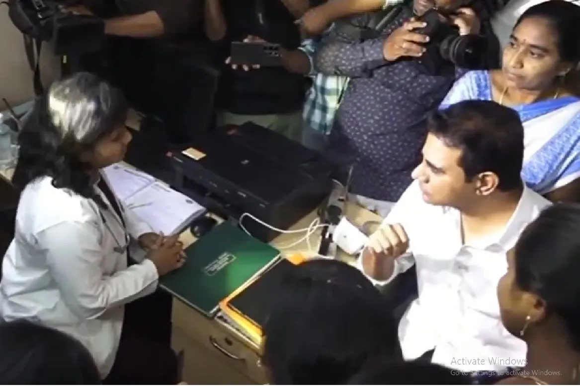 KTR Inspects Basti Dawakhanas Alleging Neglect by Congress