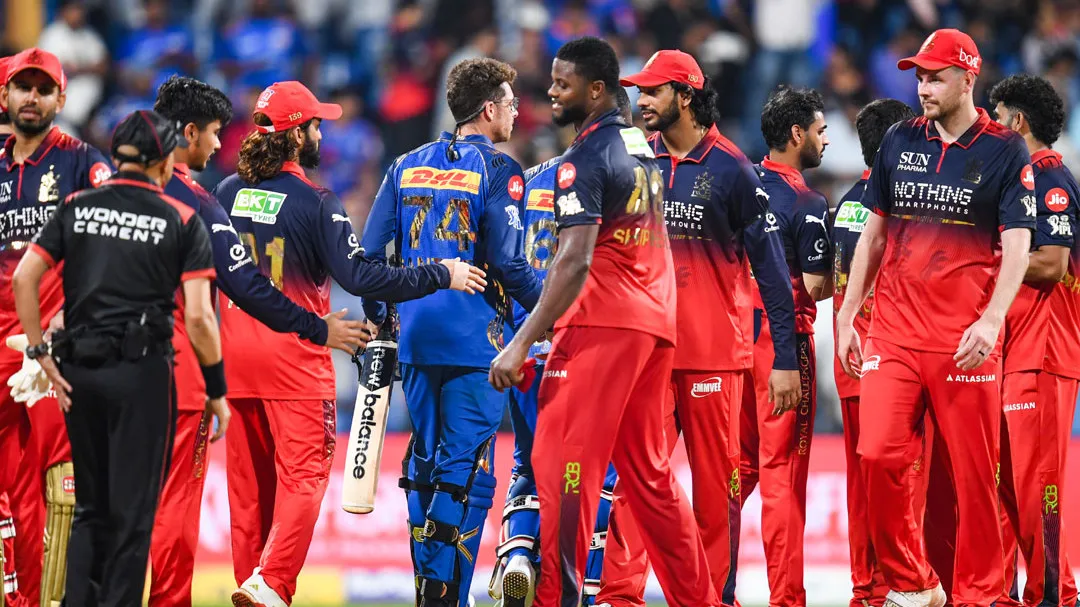 Sherfane Rutherfords Heroic Effort in Vain RCB Thrashes Mumbai
