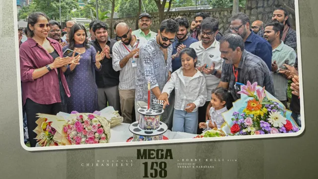 Chiranjeevi Mega 158 director birthday celebrations BTS video increases hype
