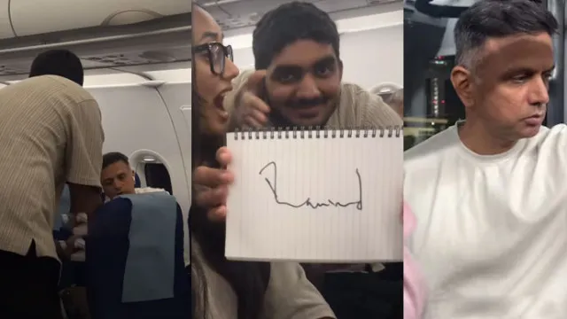 Rahul Dravid as common passenger in flight sweet surprise for fans